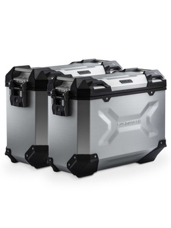 Zestaw: kufry boczne + stelaże PRO TRAX ADV SW-MOTECH do Triumph Tiger 1200 XCa / XCx/ XR / XRt / XRx (17-) [pojemność 2 x 37 L] srebrne