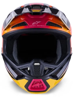 Kask enduro Alpinestars SM7 Rise czarno-żółto-różowy połysk