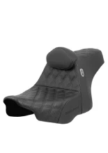 Kanapa motocyklowa dla kierowcy i pasażera z podparciem lędźwiowym Saddlemen SDC Performance Pro Series Gripper Harley Davidson Road Glide/ Street Glide (wybrane modele) (23-) czarna