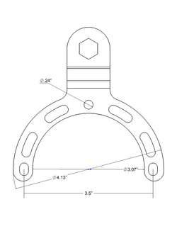 Motocyklowa podstawa RAM montowana do zbiornika paliwa, rozmiar mały