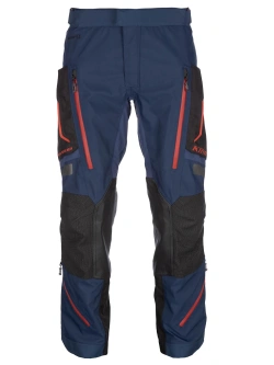 Spodnie motocyklowe tekstylne Klim Badlands Pro niebiesko-czerwone