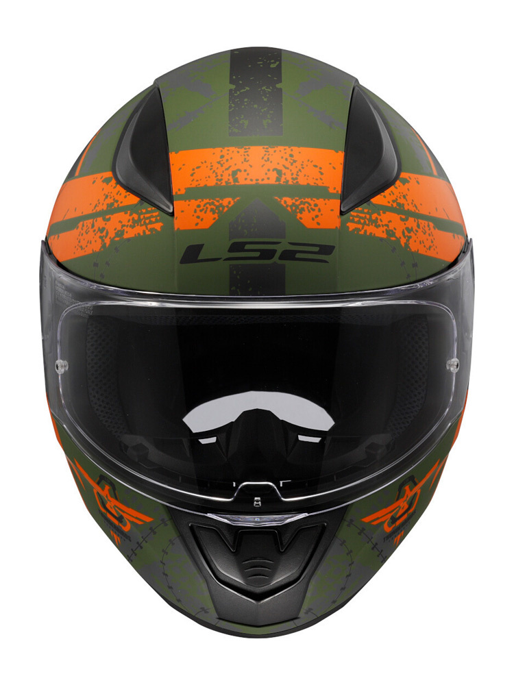 Kask integralny LS2 FF353 Rapid II Thunderbirds zielono-pomarańczowy matowy