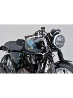 Lusterko motocyklowe krótkie Daytona D-Mirror-16 Flat do montażu na końcu manetki czarne [adapter]