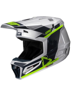 Kask enduro Leatt Moto 2.5 V25 Steel srebrno-czarny-fluo