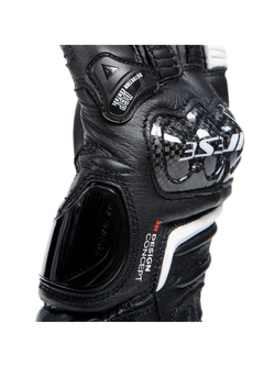 Rękawice motocyklowe damskie Dainese Carbon 4 długie czarno-białe