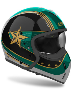 Kask modułowy Airoh J110 Command czarno-zielony