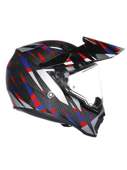 Kask adventure AGV AX9 Steppa czarno-czerwono-niebieski