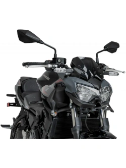 Boczne spoilery dociskowe Puig D12 Kawasaki Z650 (20-) czarne matowe