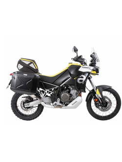 Zestaw: kufry boczne + stelaże Hepco&Becker Xplorer Cutout do Aprilia Tuareg 660 (22-24) czarne