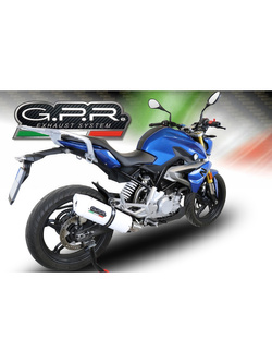 Pełny układ wydechowy G.P.R Albus Evo4 [Aluminium, White Glossy] - BMW G 310 R E4 [17-20]