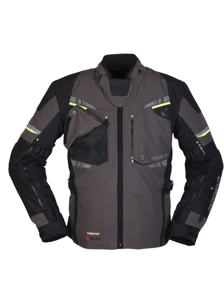 Kurtka motocyklowa Modeka Taran szaro-czarno-neonowa