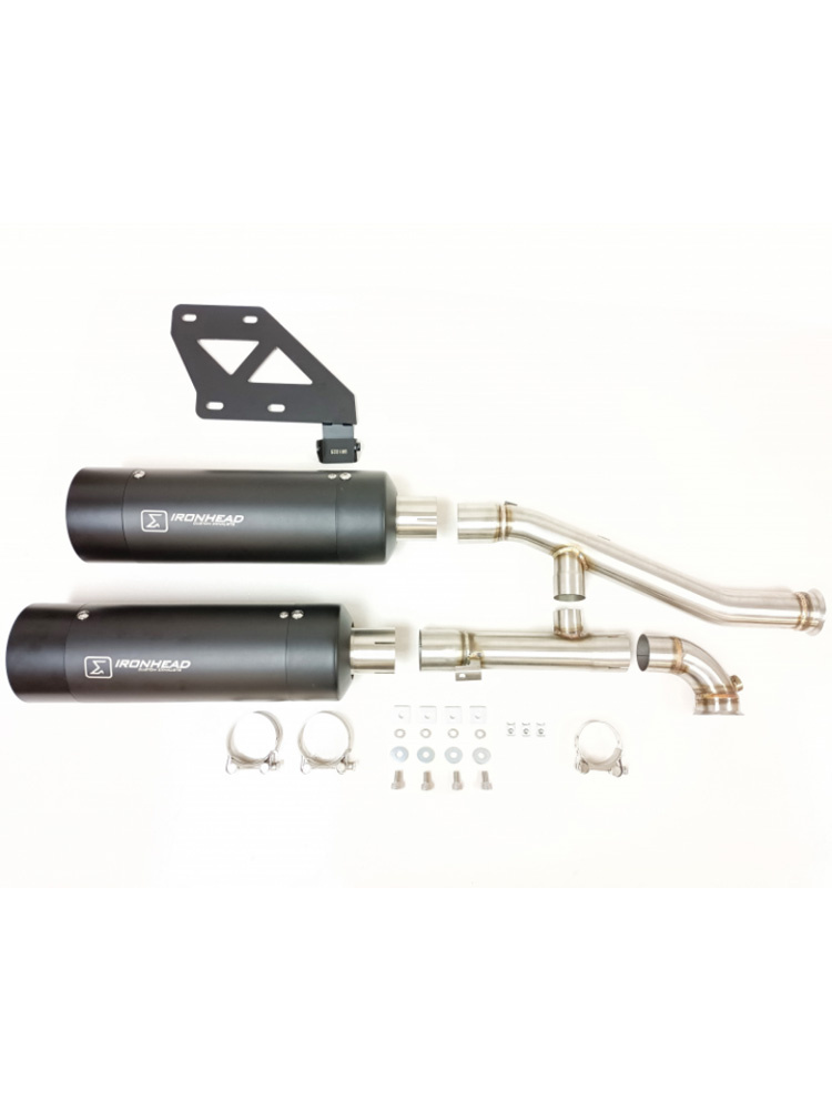 Tłumik IXIL Ironhead Round black, HC2-2B (SLIP ON) - Harley Davidson Sportster S (21-24)