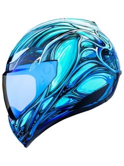 Kask integralny Icon Domain Nouveau niebieski
