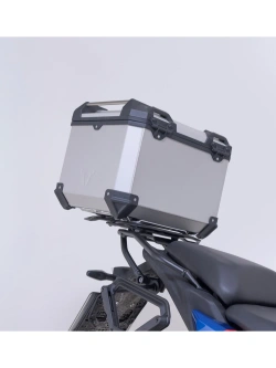 Zestaw: kufer centralny TRAX ADV + stelaż Street-rack SW-Motech BMW F 450 GS (25-) srebrny [poj.: 38l]