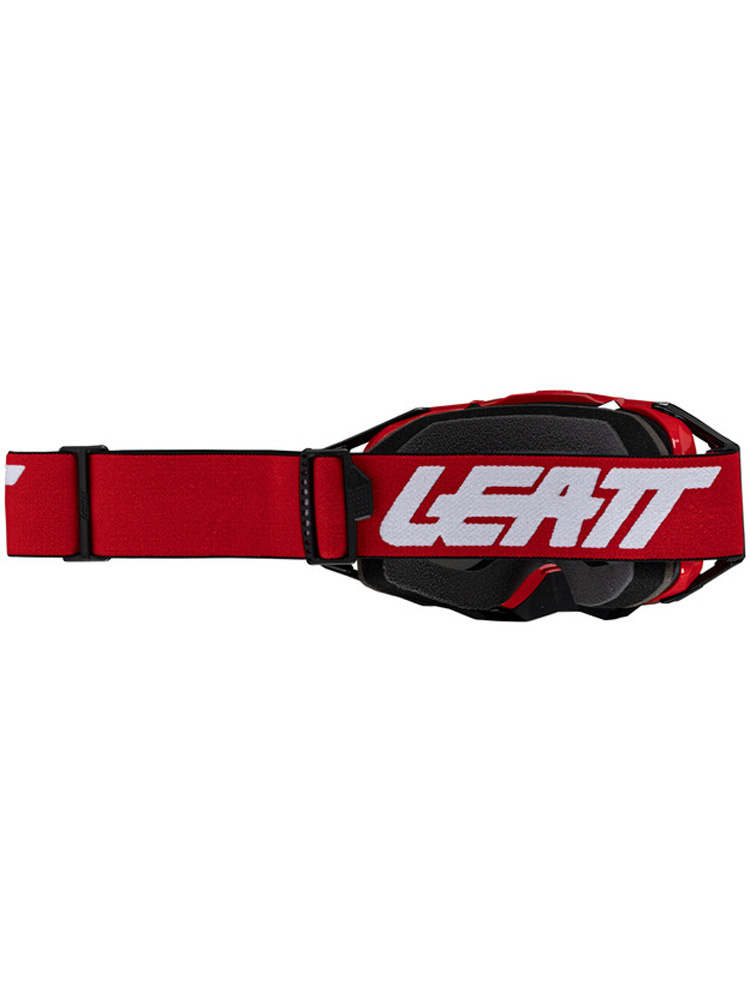 Gogle motocyklowe Leatt Velocity 6.5 z przezroczystą szybą czerwone