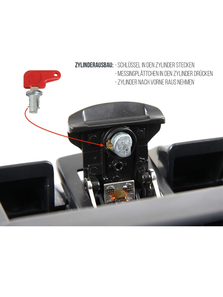 Klucz z wkładką do zamków kufrów centralnych i bocznych Hepco&Becker