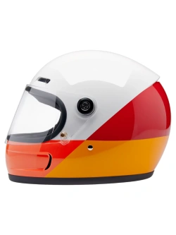 Kask integralny Biltwell Gringo SV biało-pomarańczowo-żółty