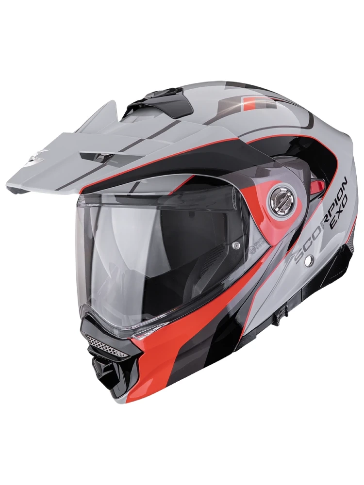 Kask adventure Scorpion ADX-2 Kamps szaro-czerwony