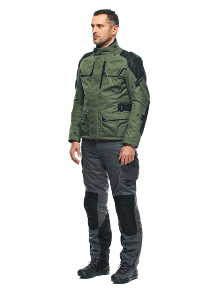 Kurtka motocyklowa tekstylna Dainese Ladakh 3L D-Dry zielono-czarna
