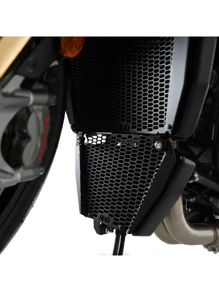 Osłona chłodnicy oleju R&G Racing Pro Aprilia Tuono V4 1100/ Factory (25-) czarna