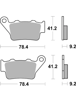 Klocki hamulcowe Brembo Genuine CC BMW C 400 GT (19-)/ X (18-)/ CE 02 (24-)/ 04 (22-) [na tył, kpl. na 1 tarczę]