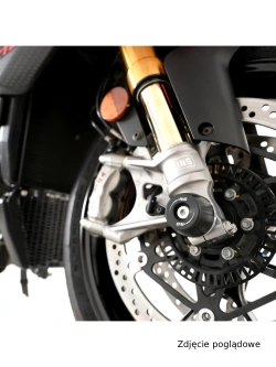 Slidery przedniego zawieszenia R&G Racing Aprilia Tuono V4 1100 Factory (25-) z rolkami APEX Cotton Reels