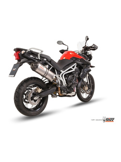 Tłumik motocyklowy Slip-On Line (Oval) MIVV do Triumph Tiger 800 XC / XR / XRX / XCX / XRT / XCA (11-16) titanium