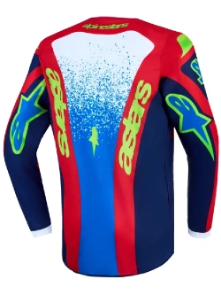 Bluza cross dziecięca Alpinestars MX Fluid Drag niebiesko-czerwono-biała
