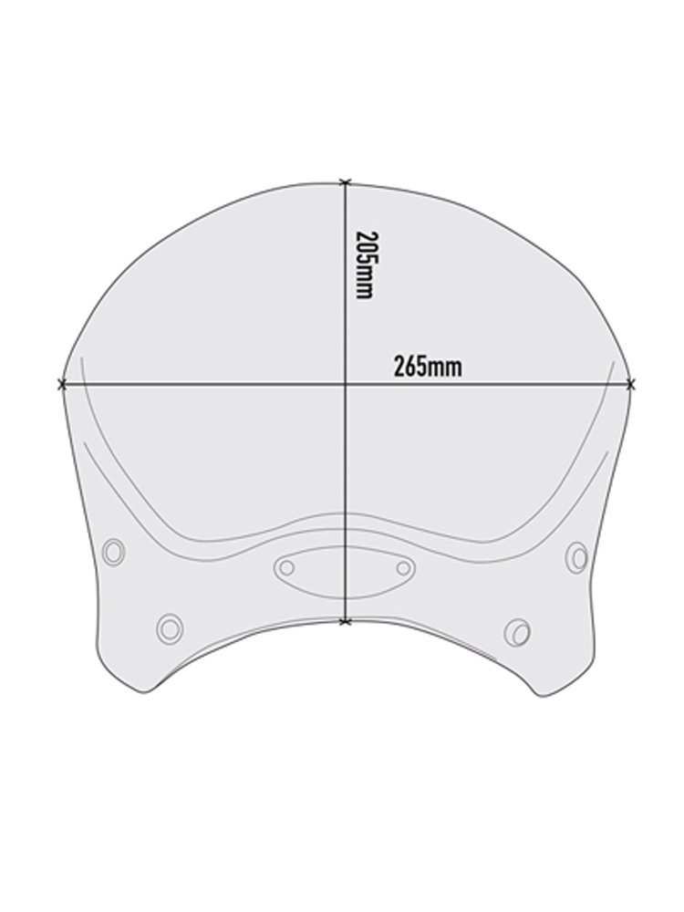 Uniwersalna szyba aluminiowa GIVI 100AL szara
