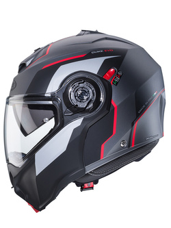 Kask szczękowy Caberg Duke Evo Move szaro-czarno-czerwony