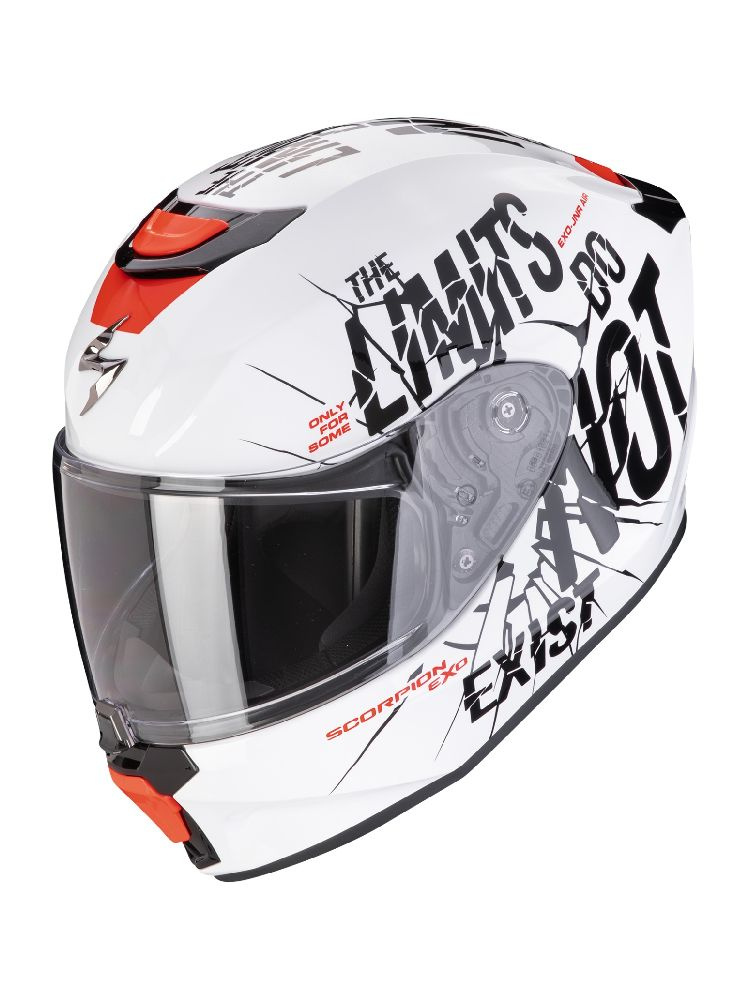 Kask integralny dziecięcy Scorpion EXO-JNR Air Boum biało-czarny
