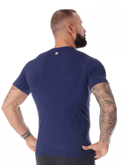 Koszulka Brubeck Outdoor Wool granatowa