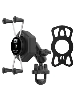 Uchwyt na telefon RAM X-Grip duży z adapterem tłumiącym wibracje i podstawą w kształcie litery U - krótki