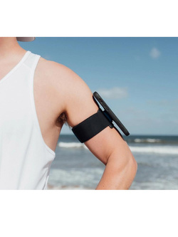 Zestaw do biegania: etui na telefon iPhone 14, wodoodporny pokrowiec oraz opaska sportowa Quad Lock