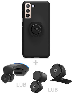Zestaw do samochodu: etui na telefon Samsung Galaxy S21 oraz mocowanie Quad Lock