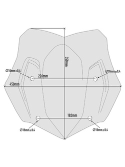 Szyba motocyklowa GIVI niska, sportowa BMW R 1200 GS/ Adventure (16-18)/ R 1250 GS (19-23)/ Adventure (19-24) przyciemniana