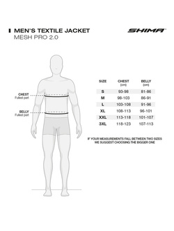 Kurtka motocyklowa tekstylna Shima Mesh Pro 2.0 czarno-biała