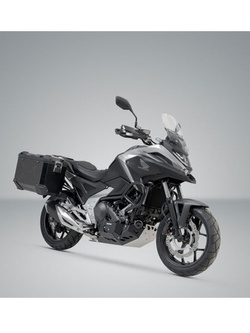 Zestaw: kufry boczne TRAX ADV + stelaże PRO Sw-Motech Honda NC750X/XD (20-) (pojemność: 2 x 37 L) czarne