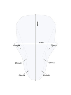 Szyba motocyklowa Kappa Honda CRF1100L Africa Twin (24-)/ Adventure Sports (20-) przezroczysta