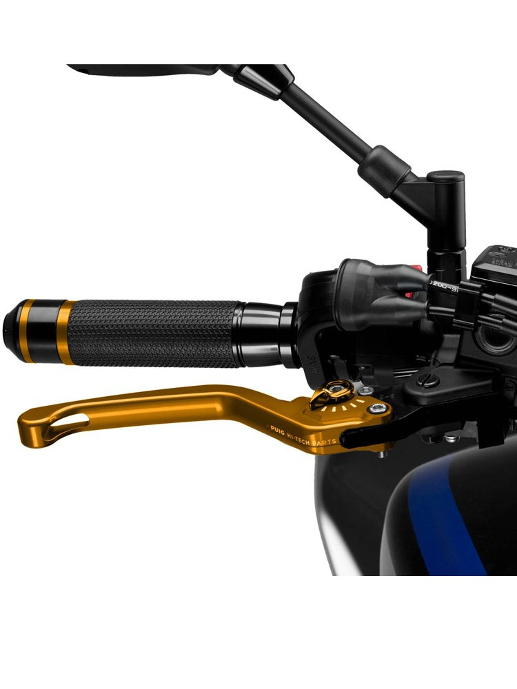 Sportowa dźwignia hamulca PUIG z sześciostopniową regulacją (złota)