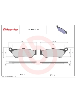 Klocki hamulcowe Brembo Genuine BMW F 800 GS (06-)/ F 850 GS Adventure (18-24) [kpl. na 1 tarczę]