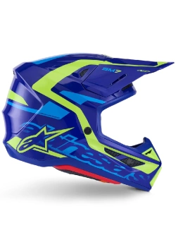 Kask enduro Alpinestars SM7 Deed niebieski-fluo połysk