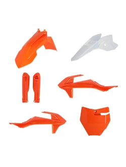 Pełny zestaw plastików Acerbis KTM 50 SX (16-)/ GasGas MC 50 (22-23) biało-pomarańczowy