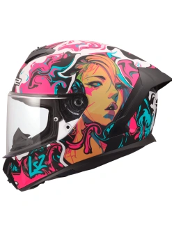 Kask integralny LS2 FF820 Rapid III Cyberg różowo-niebieski