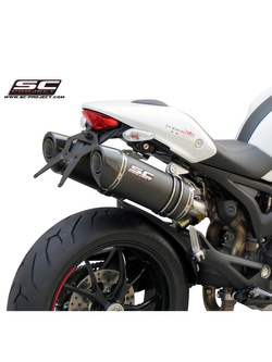 Podwójny tłumik SC-Project Oval Carbon / Titanium - Ducati Monster 1100 / S [09-10]
