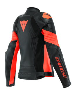 Kurtka motocyklowa damska skórzana Dainese Racing 4 czarno-czerwona