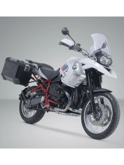 Zestaw: kufry boczne + stelaże Pro TRAX ADV SW-Motech BMW R 1200 GS (04-12)/ Adventure (06-13) czarne [poj.: 37 + 45l]