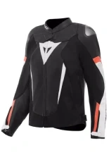 Kurtka motocyklowa damska skórzana Dainese Avro 6 czarno-biało-czerwona