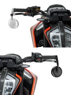 Zestaw: lusterka motocyklowe PUIG Grand Tracker symetryczne + adaptery Honda CMX 500 REBEL/SE (25-)/Yamaha (wybrane modele)
