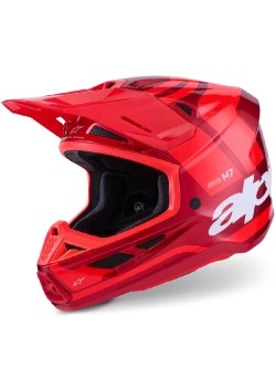 Kask enduro Alpinestars SM7 Core czerwony połysk